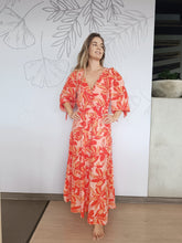 Cargar imagen en el visor de la galería, Vestido Boleda naranja
