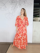 Cargar imagen en el visor de la galería, Vestido Boleda naranja
