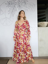 Cargar imagen en el visor de la galería, Vestido Morelia vinotinto
