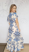 Cargar imagen en el visor de la galería, Vestido Bangala arabescos azul
